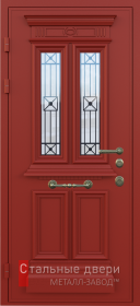 Стальная дверь Дверь с стеклом №17 с отделкой МДФ ПВХ