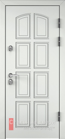 Стальная дверь Белая металлическая входная дверь МДФ №5 с отделкой МДФ ПВХ