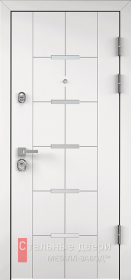 Стальная дверь Белая входная дверь с МДФ накладками №4 с отделкой МДФ ПВХ