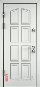 Стальная дверь Белая металлическая входная дверь МДФ №5 с отделкой МДФ ПВХ