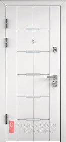 Стальная дверь Белая входная дверь с МДФ накладками №4 с отделкой МДФ ПВХ
